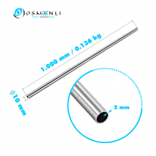 Alüminyum Boru Dış Çap 10mm  Et Kalınlık 2mm